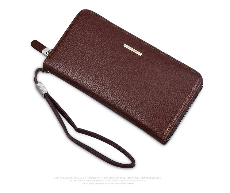 Lange Geldbörse aus Pu-Leder mit Reißverschluss für Herren, Clutch-Tasche, Multi-Card, Herrenhandtasche, Geschenk für Herren, Business-Geldbörse für Herren – Detail 15