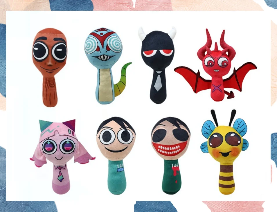 

Плюшевые куклы Sprunki, игровые игрушки, милые мягкие мультяшные игрушки-подушки Incredibox, детские подарки на день рождения, Рождество