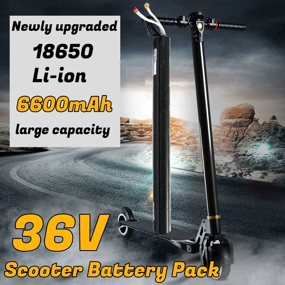 

36V 6.6AH Lithium 6600mAh Rechargeable Battery Pack for Carbon Fiber Scooter, Electric Scooter