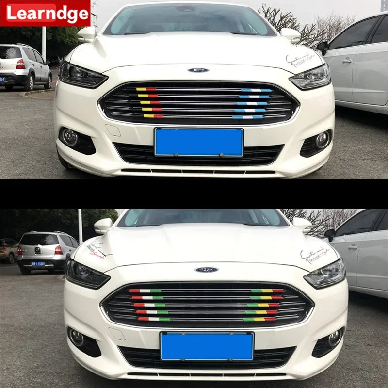 15PCS ABS Three Colors Car Grid Grills Stickers for Ford Mondeo MK4 MK5 MK3 3 4 5 Automobile Exterior Decoration Accessories