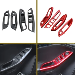 ABS Car Door Interior Armrest Window Panel Decorative Sticker For Ford Focus MK 3 4 MK3 MK4 2015-2018 accessories