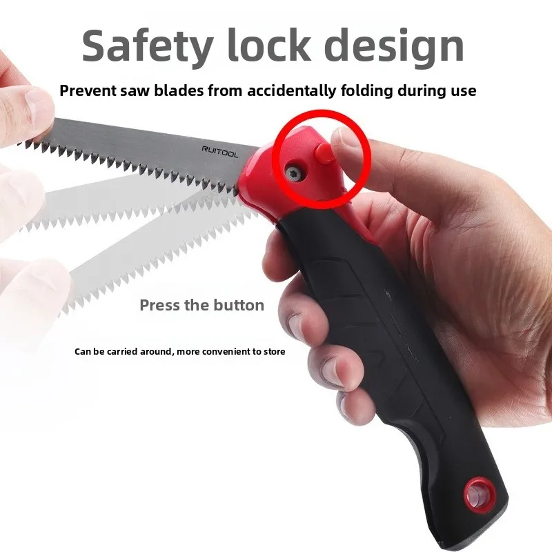 High Quality Folding Panel Saw for Wallboard Tree Pruning - Portable Lightweight Durable Hand Saw with Triple-Sided Sharp Teeth