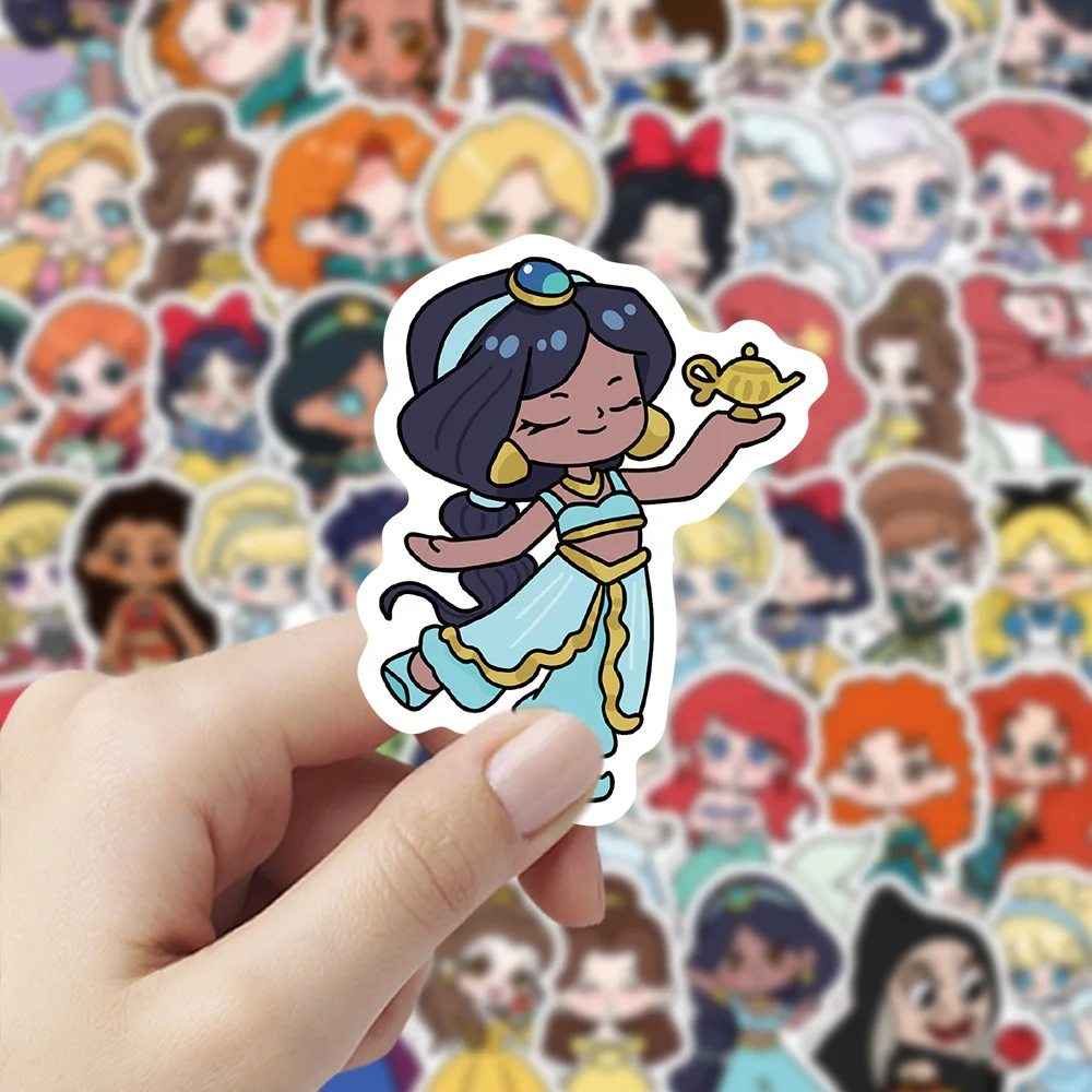 100 قطعة ديزني سنو وايت ارييل حسناء الأميرة ملصقات الجمالية الكتابة على الجدران الشارات للأطفال محمول الأمتعة سجل القصاصات مذكرات ملصق #6