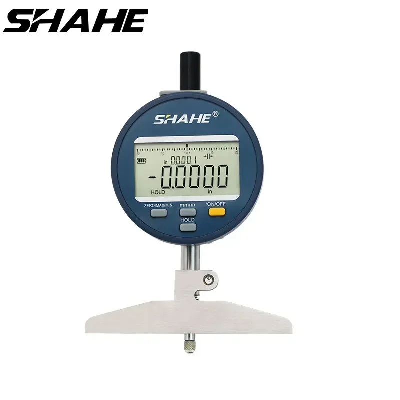 SHAHE 0.001 mm Electronic Digital Depth Gauge With Rechargeable Battery Digital Dial Indicator Gauge