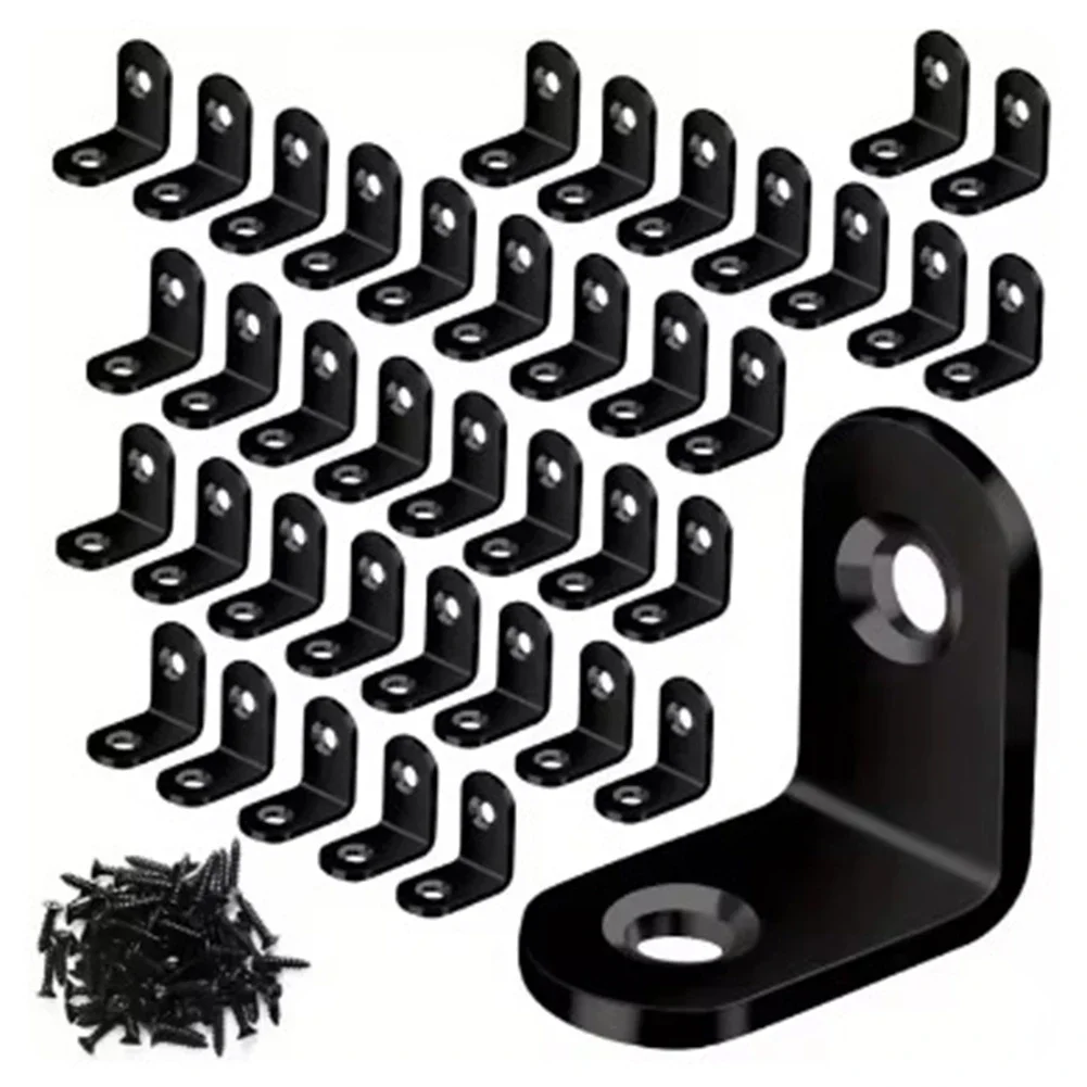 

20mm L Bracket Set 40pcs L Brackets Straightforward Installation Versatile Use Comprehensive Kit For Drawers For Shelves