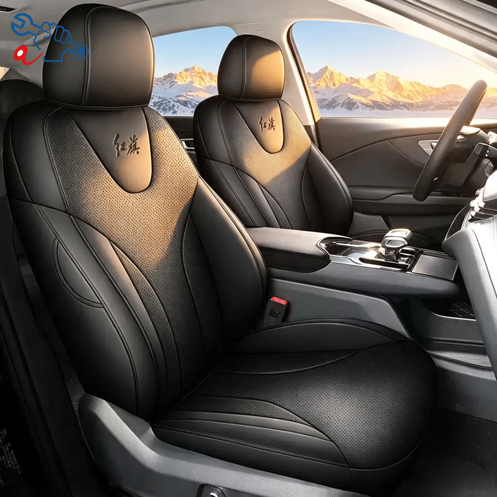 Left‑Drive Car Seat Cover For Hongqi E‑QM5 2021‑2026 Full Enclosed Auto Cushion All‑Season Interior Refit Modified Seat