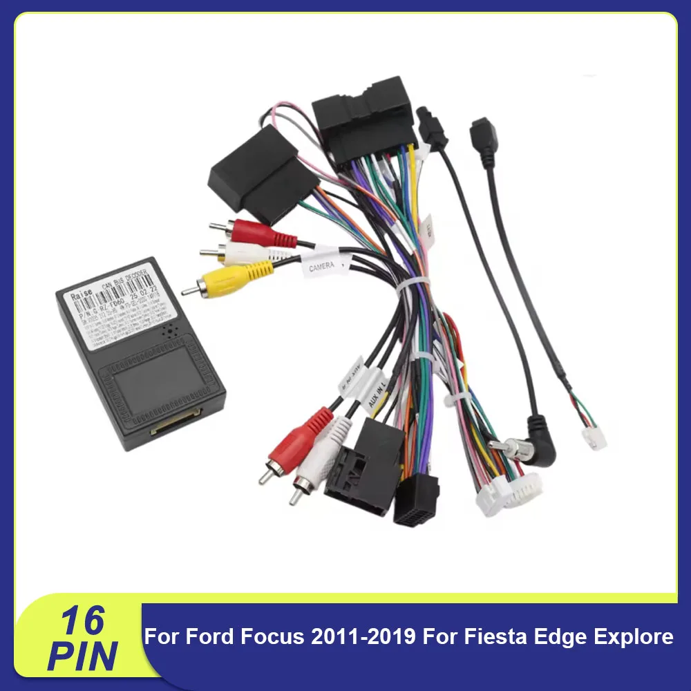 CANBUS Decoder G-RZ-FD60 For Ford Focus 2011-2019 For Fiesta Edge Explore Android Radio 16pin Wiring Harness Adapter