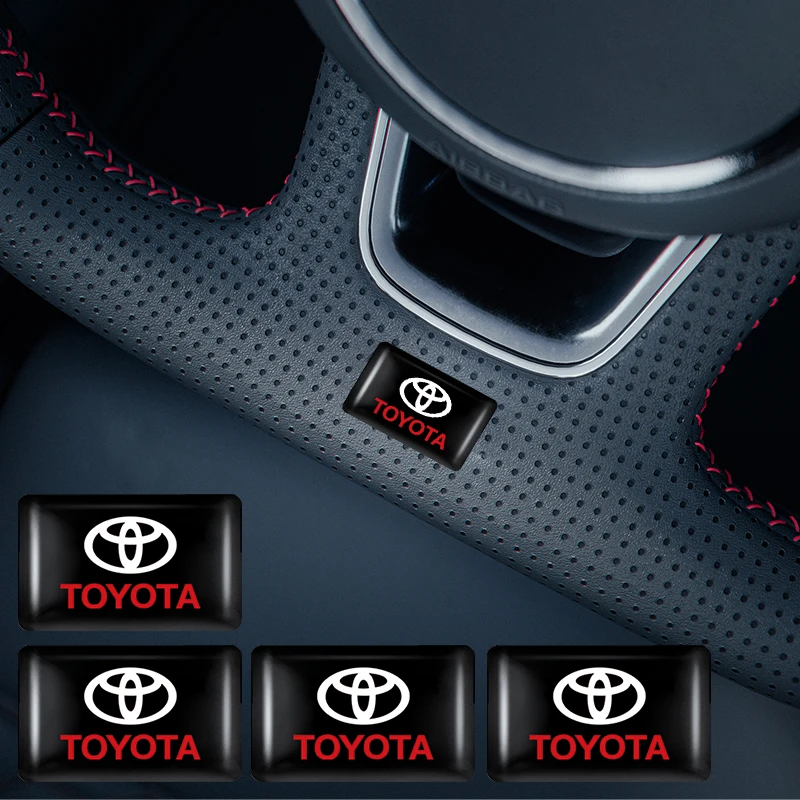 Adesivos para interior de carro, 4/10 peças, emblemas para inspeção anual do carro, para Toyota Rav4 Yaris hilux prius avensis Corolla