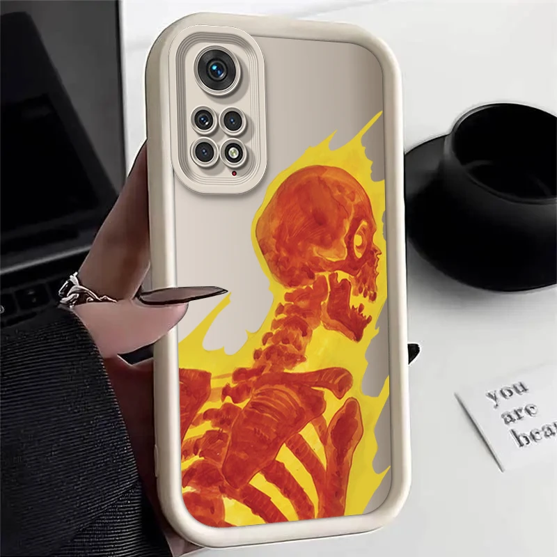 note8pro Skull Silicone Phone Case On For Xiaomi Redmi Note 8 7 9 Pro Max 9s redmi 9 9a 9c 9t note9 note7 Cover