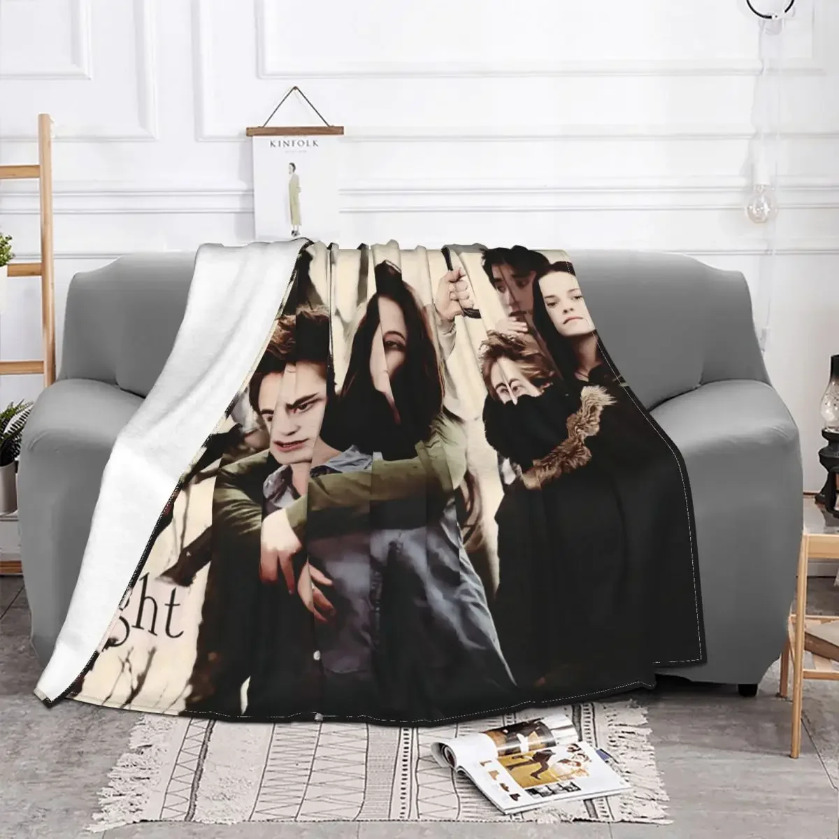 The Twilight Saga Vintage Flannel Throw Blanket Edward Bella Blankets for Bed Outdoor Lightweight Thin Quilt