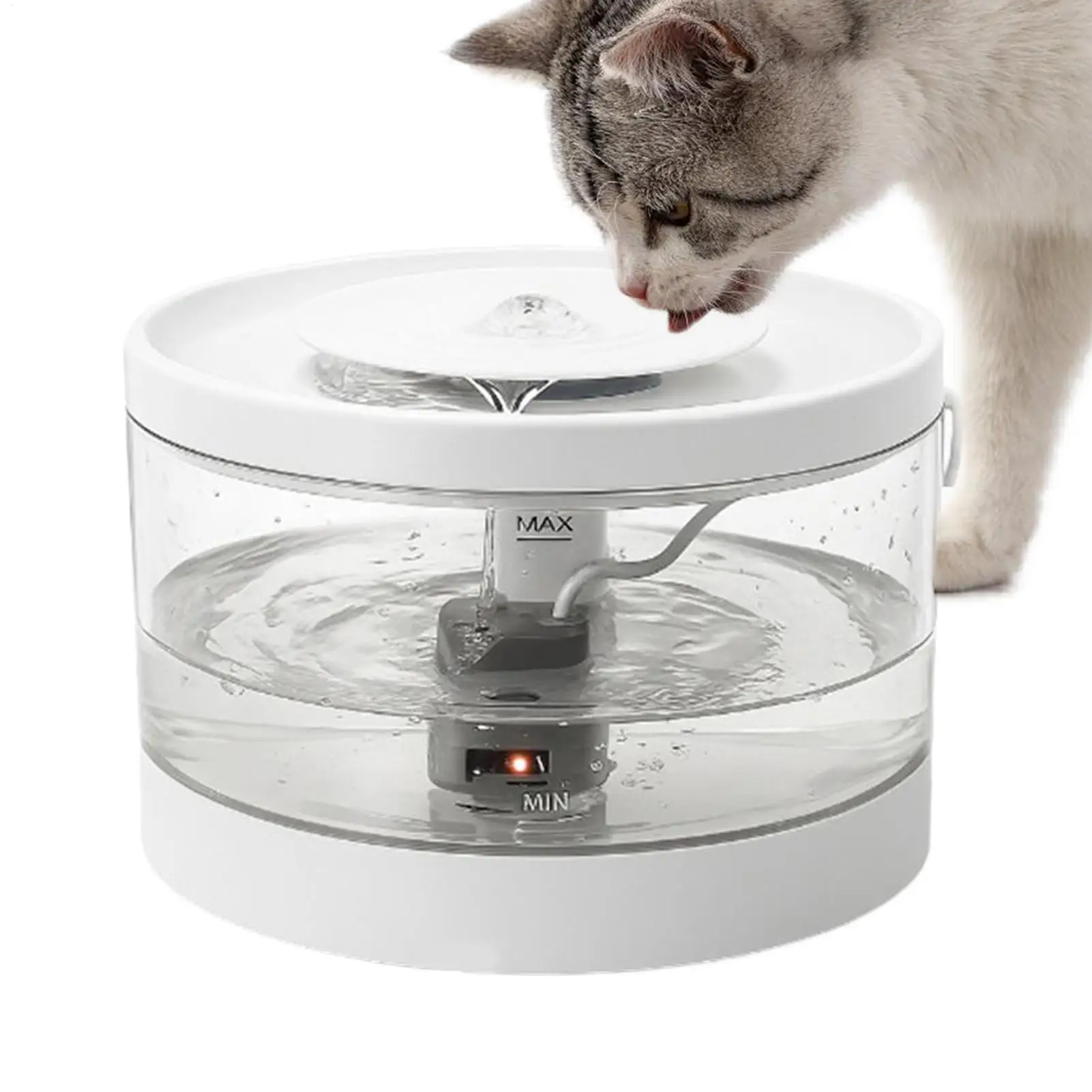 

Automatic Water Dispenser For Cats Automatic Kitten Watering Station Smart Anti-Spill Quiet Water Fountain For Cats Puppy Dogs