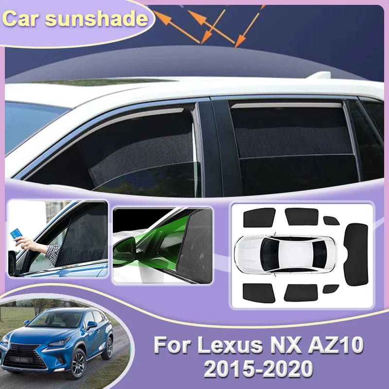 

Car Mesh Sunshades For Lexus NX AZ10 Accessories 200T 300 300H 200 2015-2020 Sunscreen Window Sunshade Magnetic Covers Sun Visor