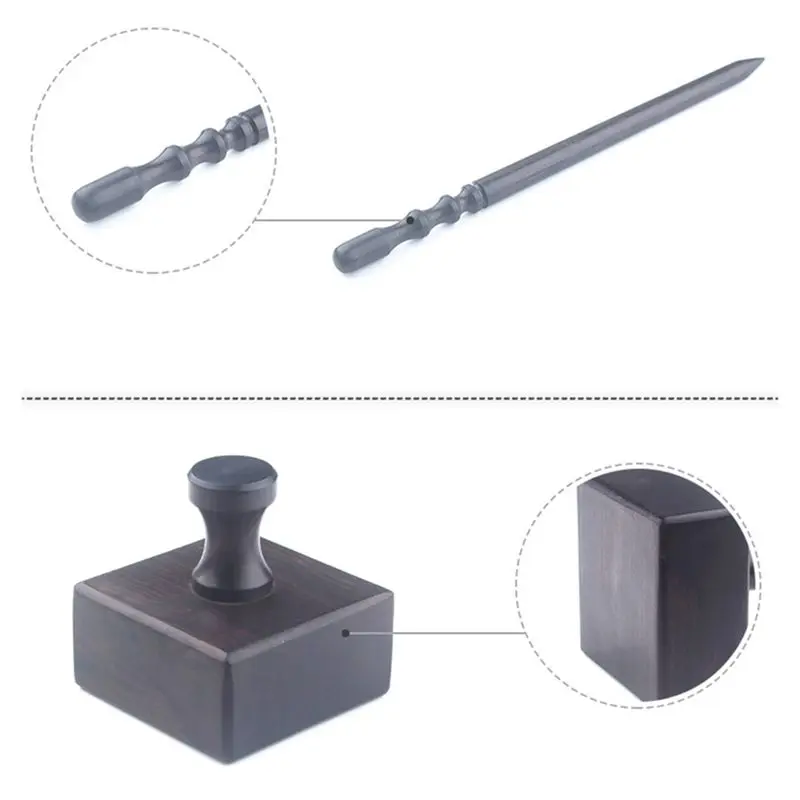 【COUPON!】{0}Leather Edge Burnisher Black Wood Edge Slicker Leather Craft Tool Leather Polish Grinding Tools 3 Type for Choose