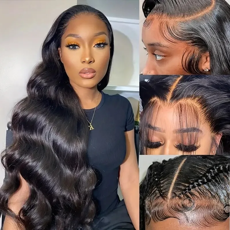 Pretty Diary Body Wave Hman Hair Wigs 13x6 Lace Frontal Wig Wavy 13x4 Transparent Lace Front Glueless Wig Preplucked