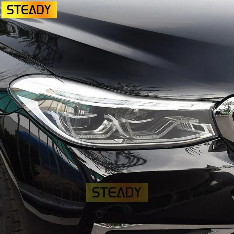

2 Pcs Car Headlight Protective Film Restoration Transparent Black TPU Sticker For BMW 6 Series GT G32 F06 F12 F13 M6 Accessories