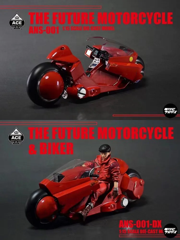 1/15 setelan merah Koleksi sepeda motor anak laki-laki tampan olahraga Action Figure Model adegan Aksesori 6 "Set lengkap mainan koleksi penggemar