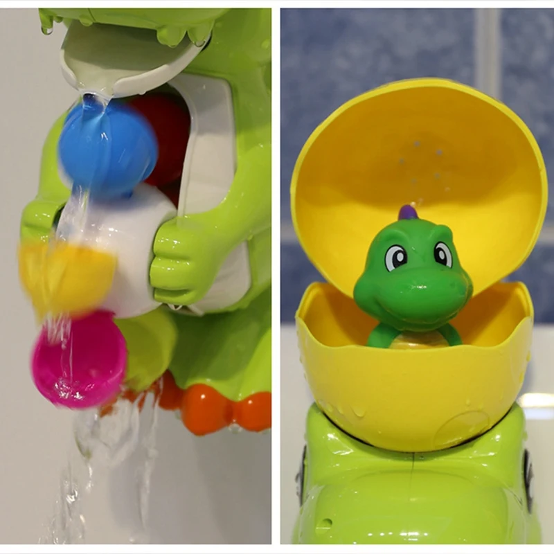 Bath Toys Dinosaur Waterfall Windmill Bath Book Bathtub Water Toys For Kids Fun Bath Time Sensory Development