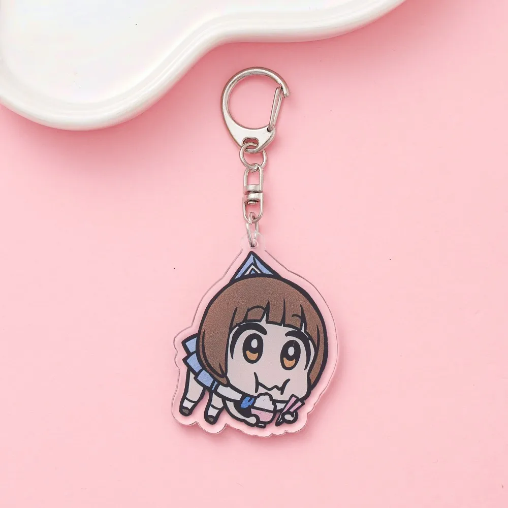 قتل لا قتل ماتوي ريوكو كيريوين ساتسوكي سلسلة مفاتيح مصنوعة من الأكريليك المساعدون حقيبة بنقوش كرتونية قلادة لطيف سحر كيرينغ أنيمي المشجعين هدية #6