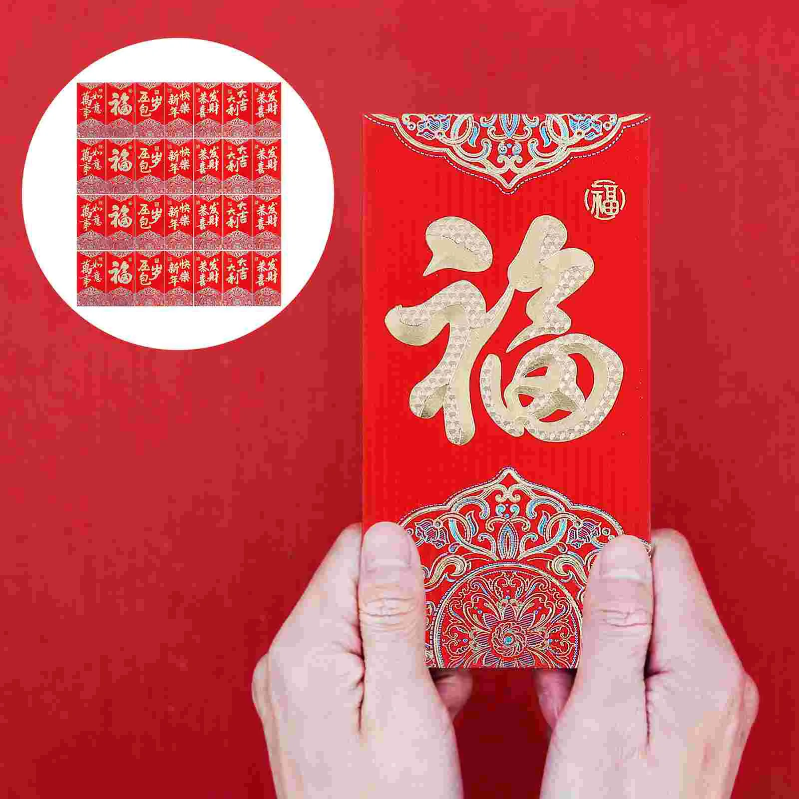 

36 Pcs New Year Blessings Red Packet Chinese Envelopes Festival Paper Packets Wedding Decorations for Traditional Money Bag