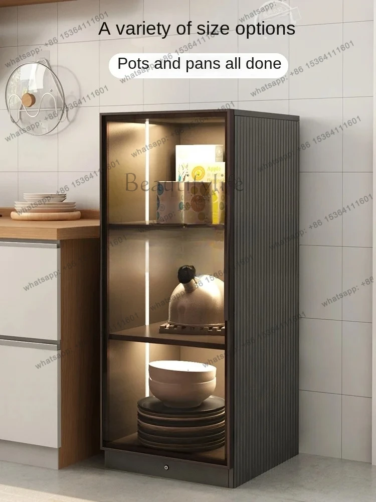 Kitchen Shelf Floor Multi-Layer Household Multi-Functional Storage Wall Storage Sideboard Cabinet
