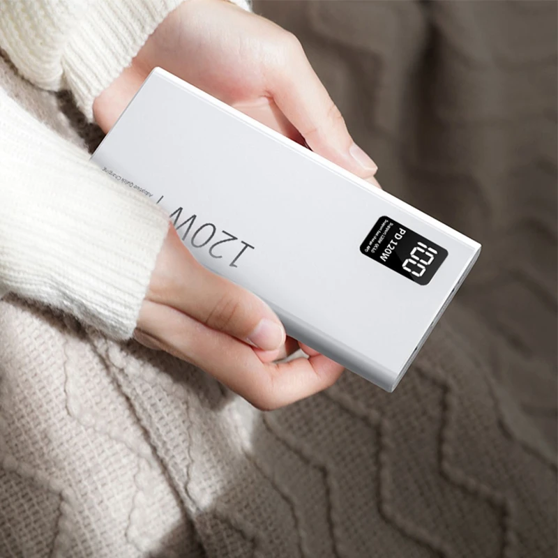 120W Fast Charging Power Bank 50000mAh Large Capacity Portable Battery Digital Powerbank for iPhone 16 15 Xiaomi Huawei Samsung