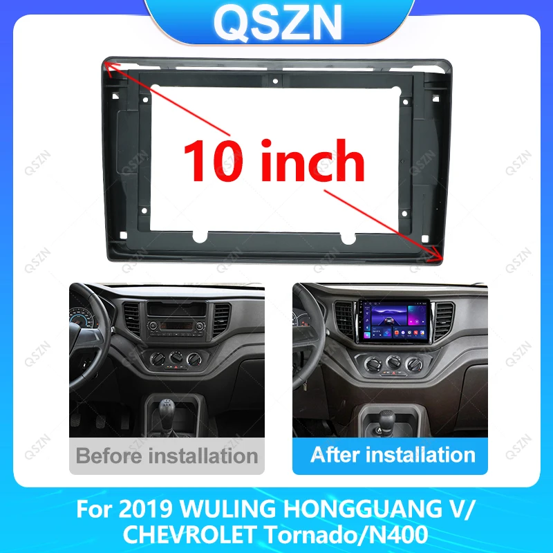 Para Wuling Hongguang V/Chevrolet Tornado/N400 2019 10 pulgadas radio de coche android fascia multimedia cd Audio estéreo panel marco cable