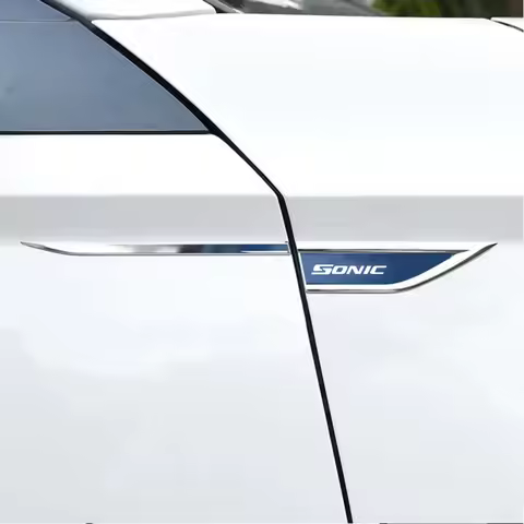 2PCS Car Side Fender Knife Stickers Emblem Badge Decals Trim Styling For SONIC Auto Accessories