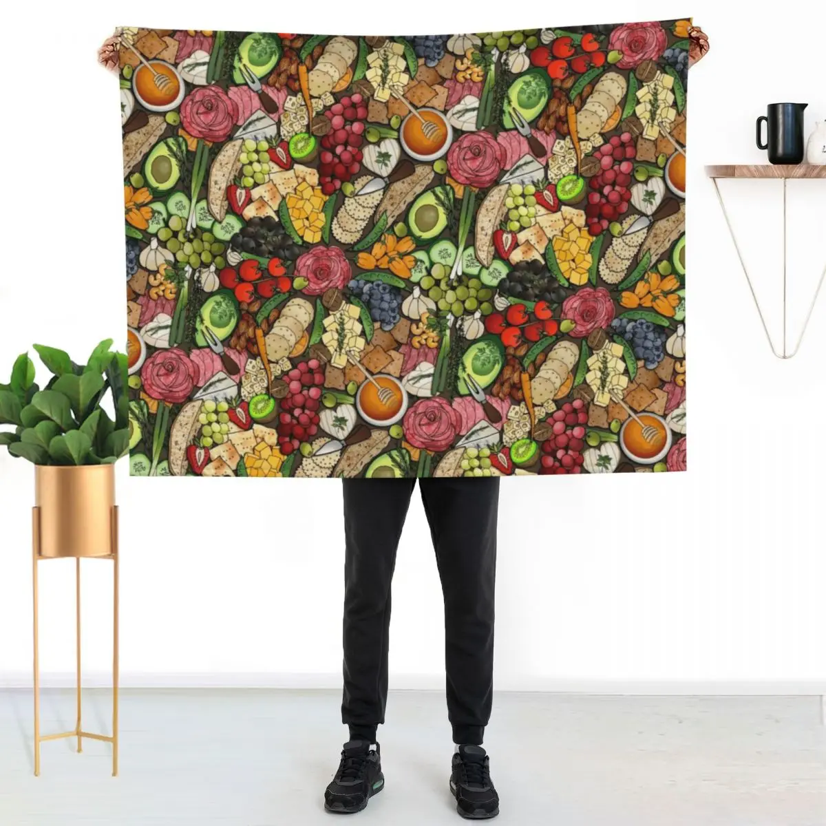 

Charcuterie Throw Blanket Stylish Couch Blanket for Home Living Room