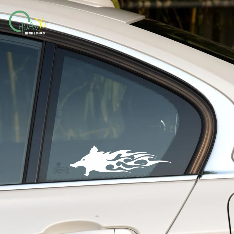 Kreatywna naklejka z głową lisa; naklejka na karoserię samochodu i motocykla na zarysowania; wodoodporna i odblaskowa naklejka dekoracyjna na samochód.