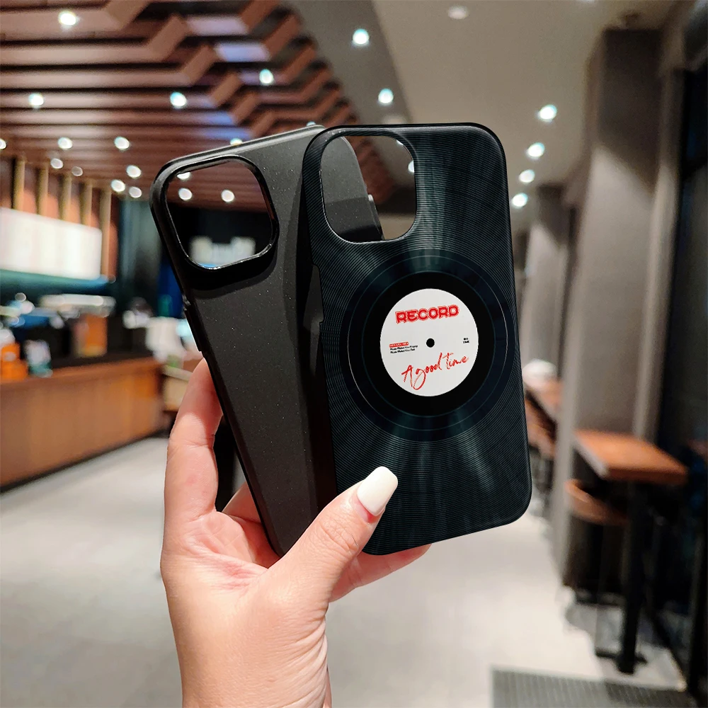 Stylish Double Layers Shell Disc Phone Case For iPhone 14 15 Pro Max Plus Back Phone Cover For 13 12 11 Pro  Max MINI image 6