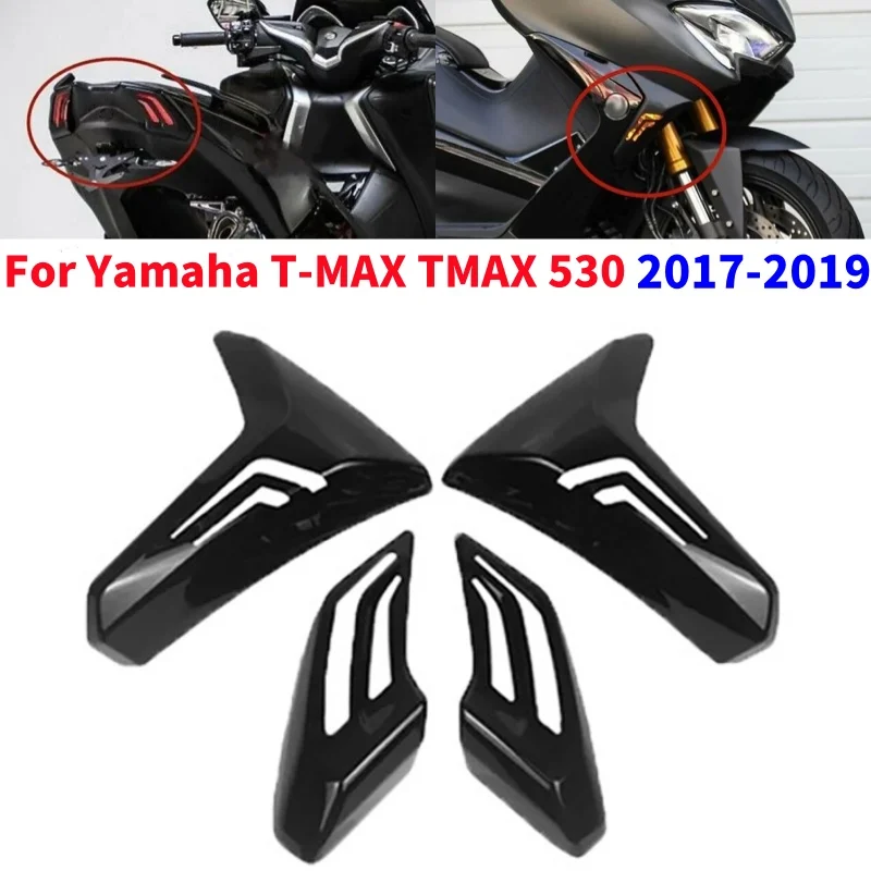 

Matt Black Motorcycles Turn Signal Light Cover Turn Signal Protective Cover Kit for Yamaha T-MAX TMAX 530 2017-2019