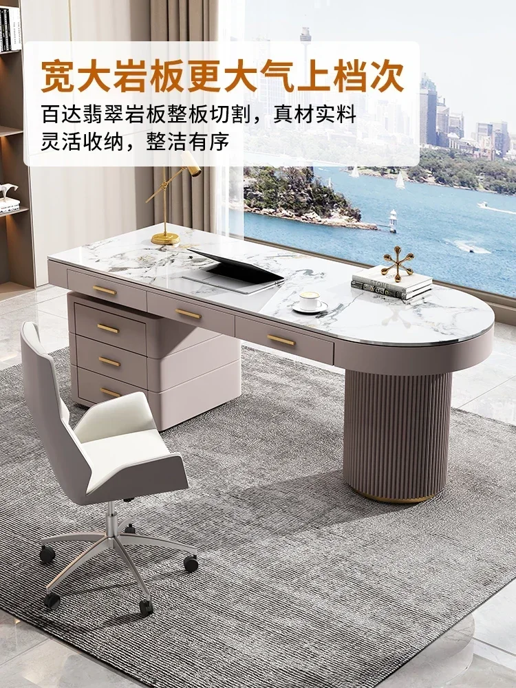 Light luxury slate computer desktop table, home desk, simple boss desk, simple modern workbench, writing desk