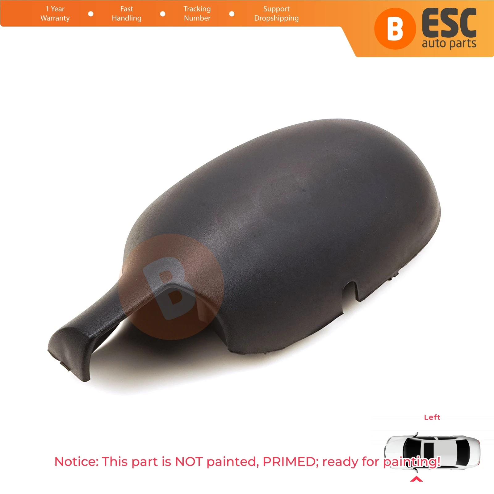 ESP1105-1 Car Side Rearview Wing Mirror Shell Scull Cap Cover Left 7701471854 for Renault Clio 2 Symbol Megane Scenic 1 Thalia 1