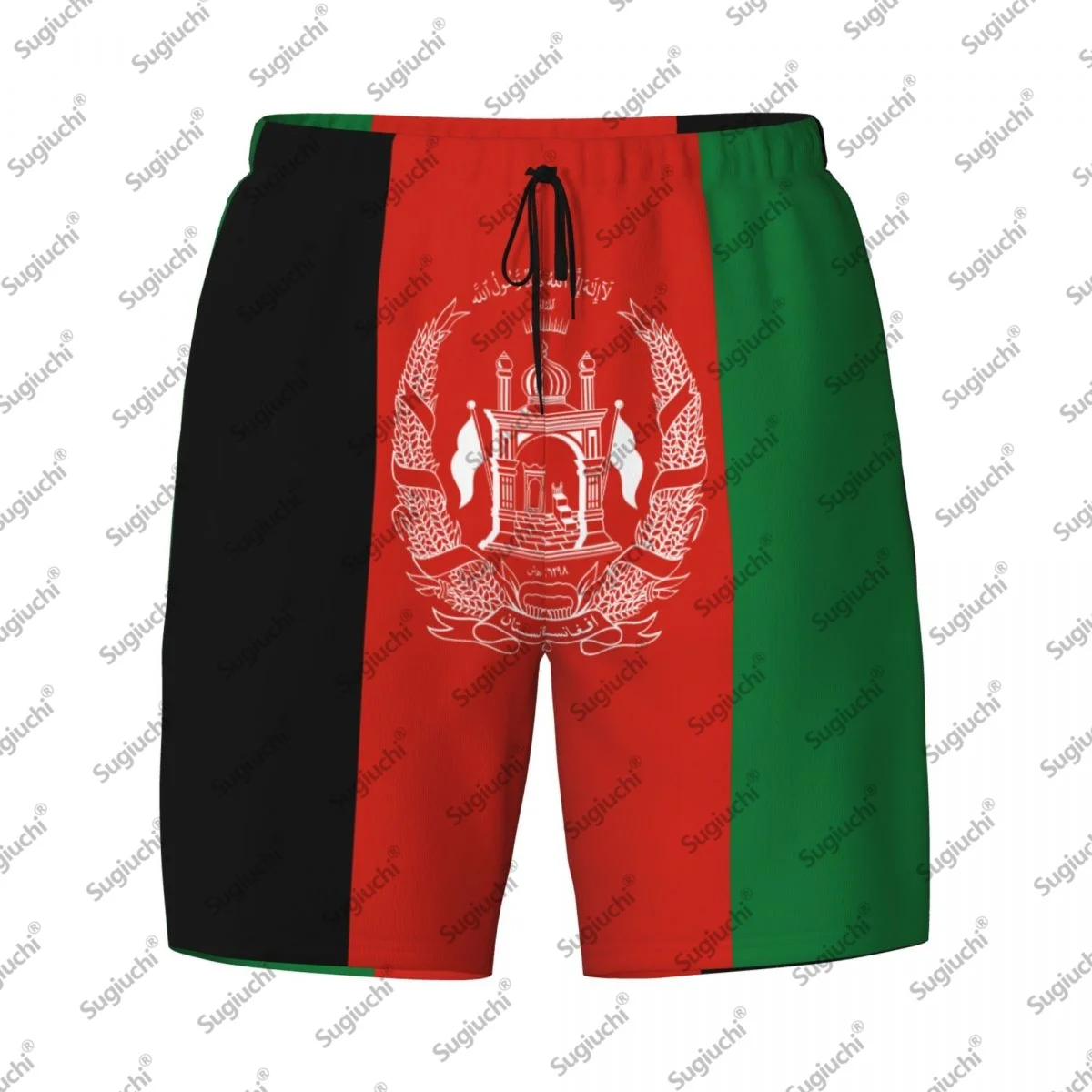 

2025 Мужские плавки с 3D принтом флага Афганистана, гавайские купальные пляжные шорты 2 в 1, быстросохнущие летние шорты для плавания с карманами