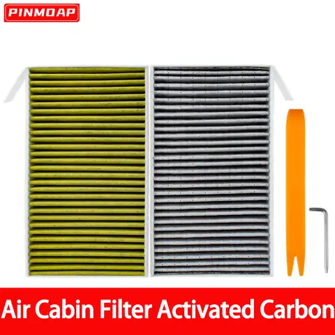 2PCS Car Filter Cabin Filter With Activated Carbon Air Conditioning Filter Suitable For Tesla Model 3 Y Air Conditioning Filter