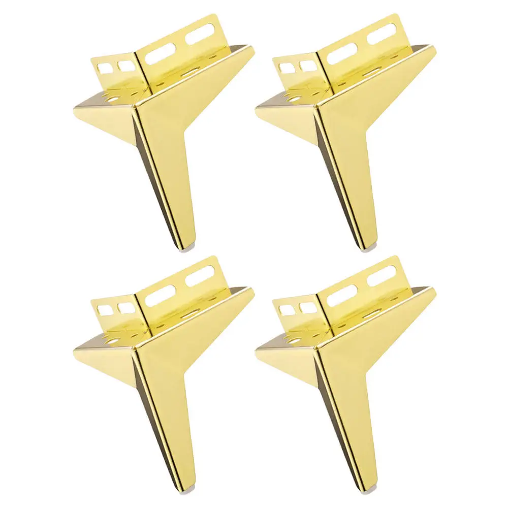 4Pcs Premium Cold Rolled Steel Furniture Legs Three-Pronged Design for Sofa Cabinet Coffee Table TV Stand Office Bed