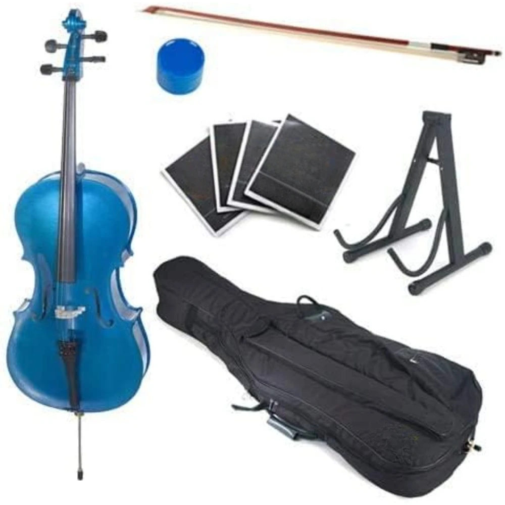 Cello - Musical Instrument for Kids & Adults - Cellos Kit W/Bow, Stand, Bag - Stringed Music Instruments Cello