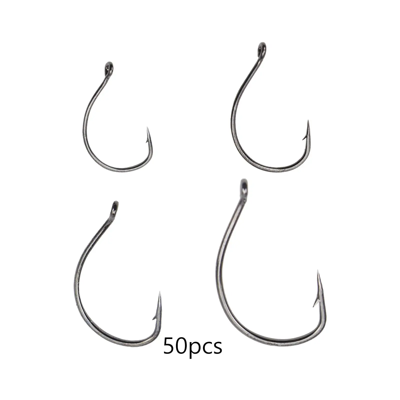 50x Fishing Hooks Set Circle Hooks Tools Gear Strong Outdoor Equipment Fishing Hooks Catfish Hooks for Fishing Catfish