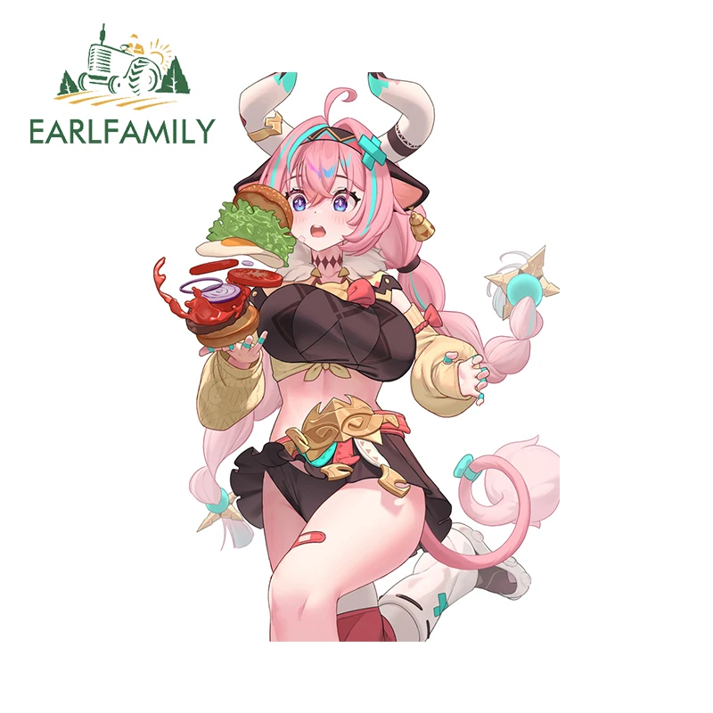 

EARLFAMILY Varesa Genshin Impact: Наклейки для автомобиля, кавайные наклейки для компьютерного кулера, защита от царапин, солнцезащитные, устойчивые к царапинам, декор для квадроциклов