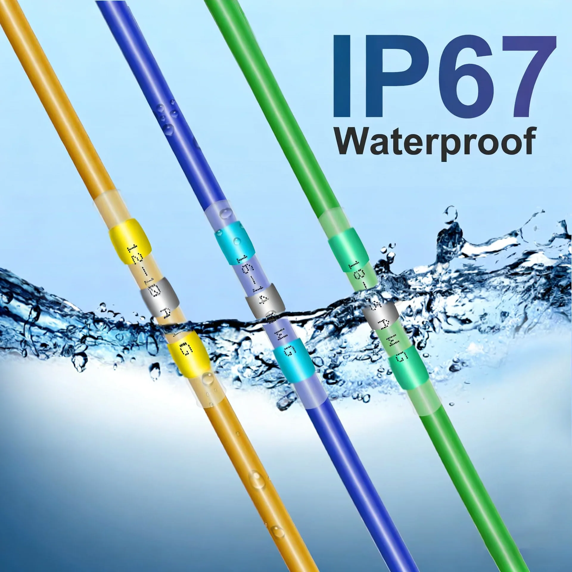 180 pcs solder ring terminals IP67 Waterproof heat shrink terminals quick waterproof connector middle terminal wire box