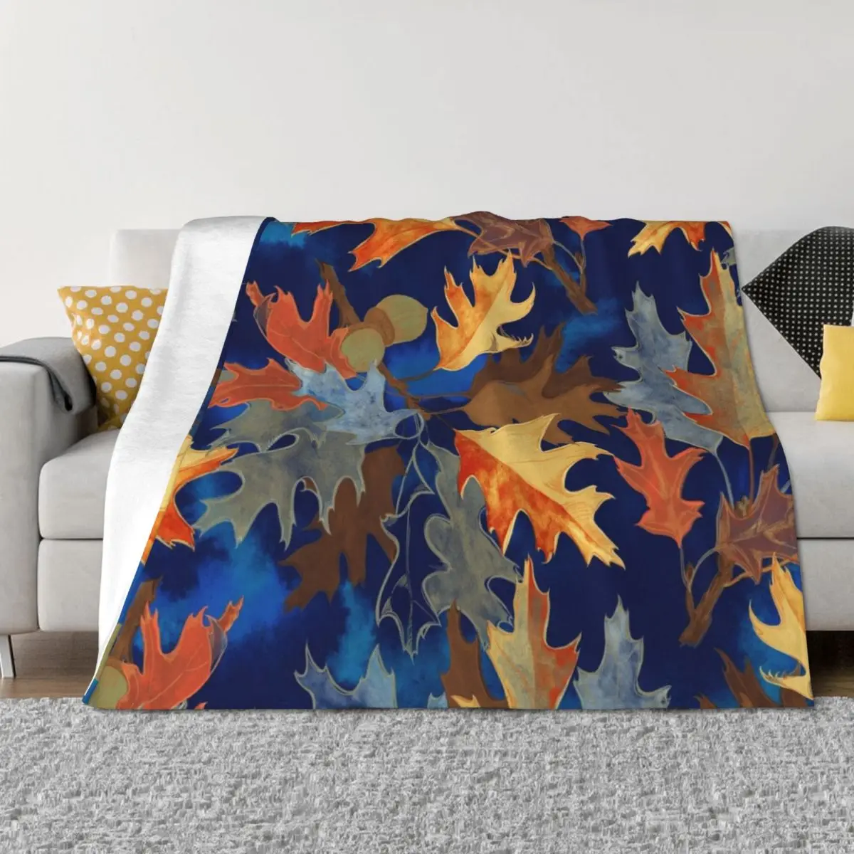 

Leaf Mix Throw Blanket Loose Luxury Throw Sleeping Bag Blankets Sofas Of Decoration Blankets