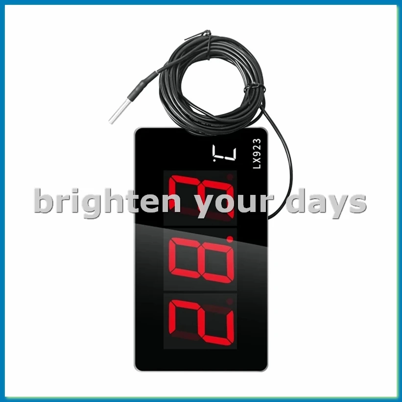 

Цифровой термометр для дома, электронный светодиодный термометр для бассейна, большой экран, детектор температуры, зонд для сауны, EU PLUG-VVNB