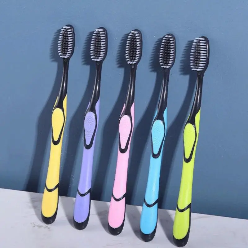Adult Soft Bristle Toothbrush 5/10Pcs Small Round Head Individually Packaged for Family Travel Dental Use