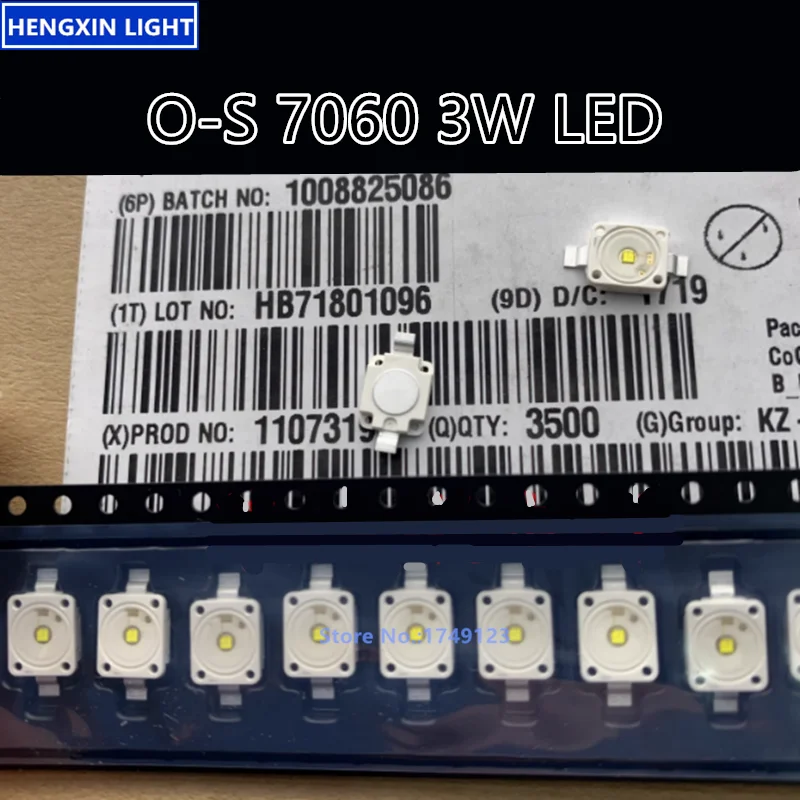 

Светодиод Highlight O-S 7060 3 Вт SMD, белый, синий, зеленый, красный, желтый, мощные дневные ходовые огни/стоп-сигналы