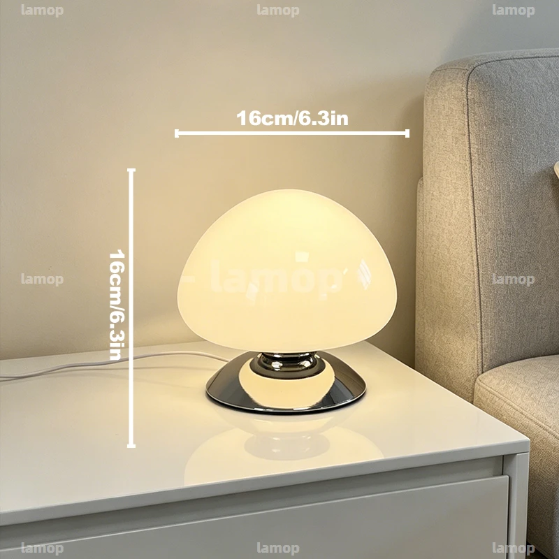 Glass Fruit‑Vault‑Dome Shade Table Lamp Korean‑Mellow 3 Tone Soft Radiance Fruit‑Festival Side‑Cabinet Dorm Shelf Decor