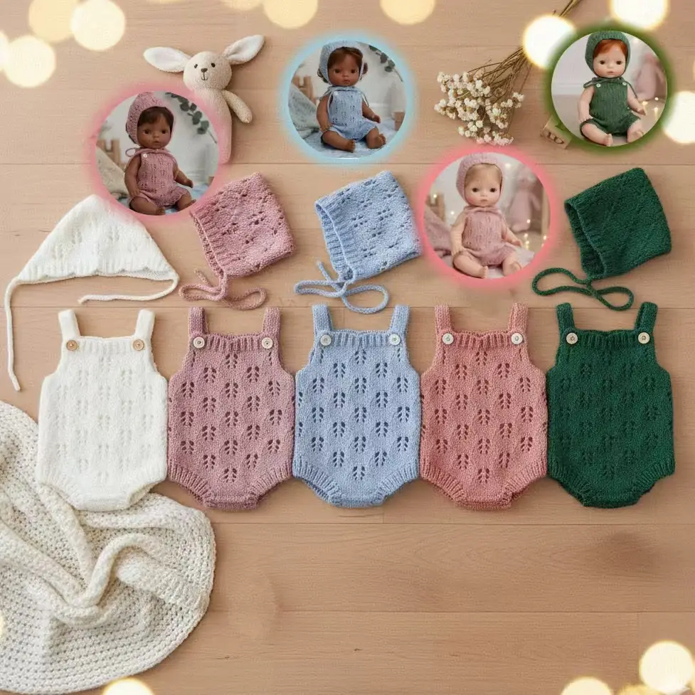 Roupas de moletom mais fofas, 5 estilos para tamanho 10-12 tamanhos, bonecas reborn, sensação de toque macio, roupas artesanais de alta qualidade com chapéu