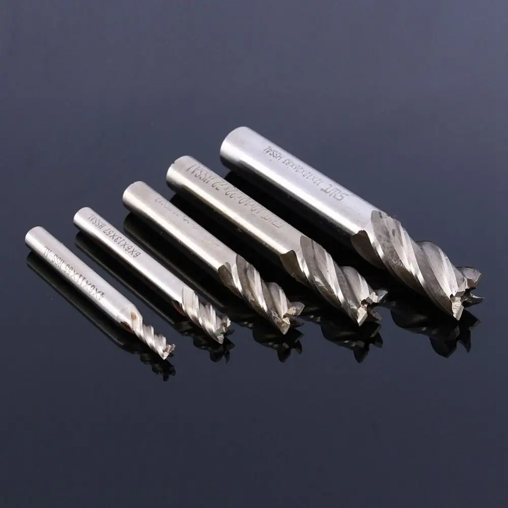 

1/5pcs Hot sale Wood-Cutter Tools 1-12mm Machine Tool Woodworking Drill Bits Milling Cutters CNC Straight Shank Mill Cutter
