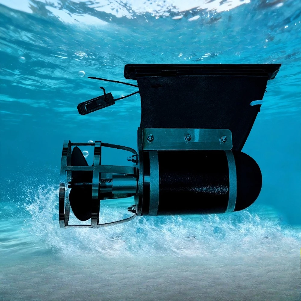 Fishing Boat Outboard Motor - มอเตอร์ใบพัดเรือคายัค 12 โวลต์ แบบแปรงถ่าน ใช้ใต้น้ำ สำหรับเรือตกปลาแบบสะพายหลัง