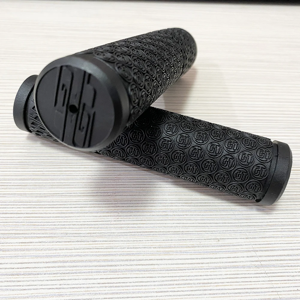 gt bicycle grips Gt Black Non-slip MTB Handle Grips 13CM Length Single Pass Environmentally  Friendly Rubber Bicycle Handlebar Accessories