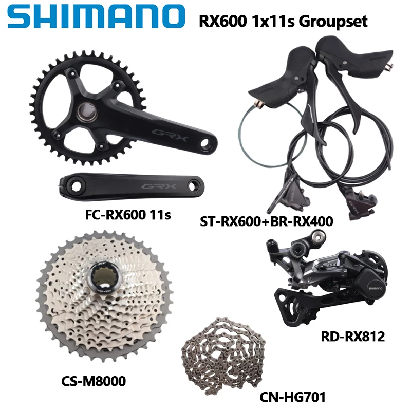 Shimano RX600 11Speed Road Group 1x11S RX600 Shifter BR RX400 Crankset 170MM 172.5MM 40T RD RX812 M8000 Cassette HG701 Chain